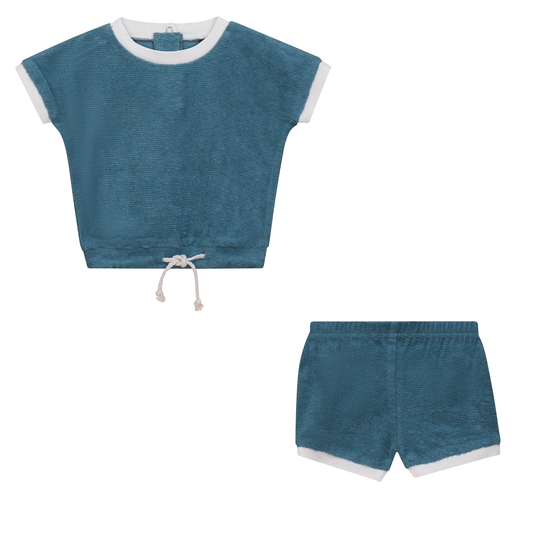 Textured Terry Set with Trim