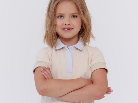 Color block polo dress