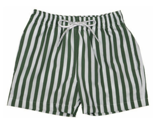 Green Striped Swim Set