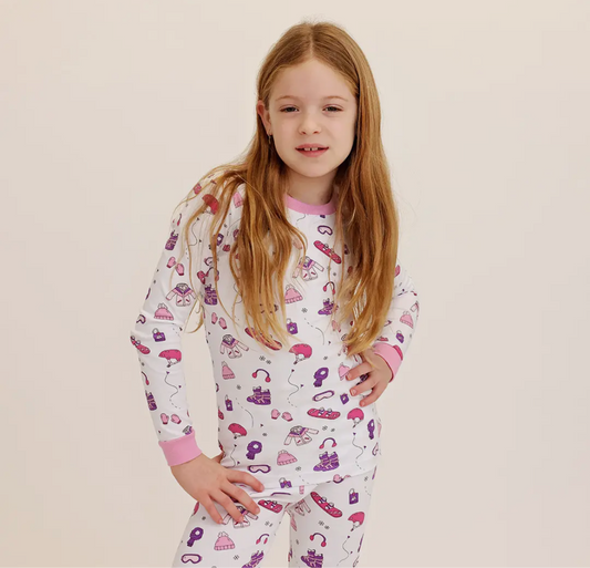 Hit the slopes PJs in pink